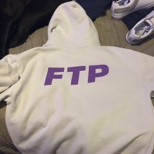 FTP WHITE/PURPLE HOODIE XL